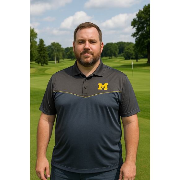 University of Michigan Colosseum Polo Sz. 3XLT - Picture 4 of 5